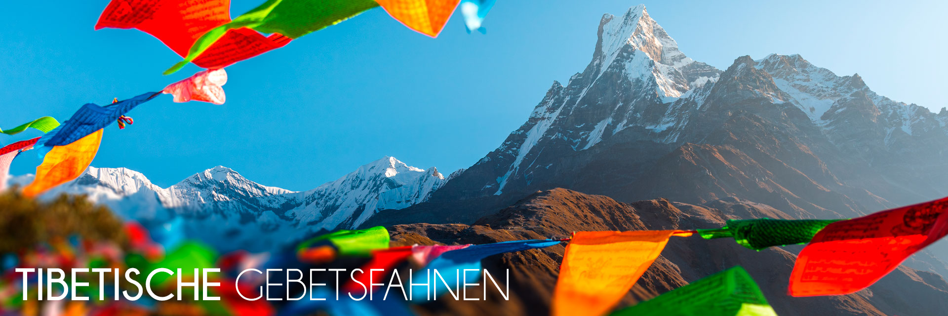 Tibetische Gebetsflaggen 1 Stück – Bunt, 85 Cm Lang, Flanell, Für Meditation & Dekoration
